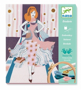 Набор Модная неделя из серии Раскраска-аппликация (Djeco, 09845k)